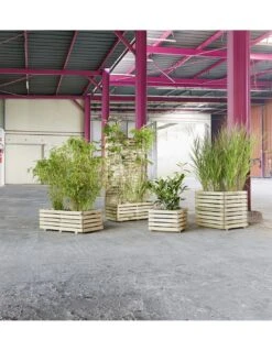 Bac Carré Küb En Bois Traité Autoclave - 60x60xH60 Cm -Cheap Garantia || ESSCHERT DESIGN || Biohort Store bac carre kueb taille au choix en bois traite autoclave 8