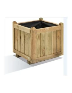 Bac Carré Vendôme En Bois Traité De 46x46 Cm