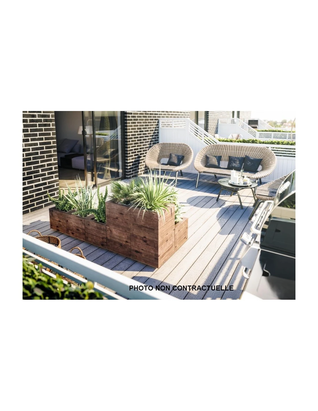 Bac Lili En Bois Traité Autoclave Marron L.34 X L.34 Cm 5 Bac Lili En Bois Traité Autoclave Marron L.34 X L.34 Cm - Image 3