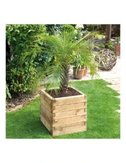 Bac OLEA Carré 50x50 Cm En Bois Traité Autoclave -Cheap Garantia || ESSCHERT DESIGN || Biohort Store bac olea carre 50x50 cm en bois traite autoclave 2