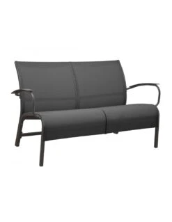 Banc Lounge Linea En Aluminium Et Toile TPEP - Grey / Gris