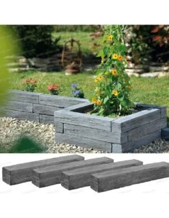 Bordure De 50 Cm Coloris Schiste -Cheap Garantia || ESSCHERT DESIGN || Biohort Store bordure de 50 cm coloris schiste 1 2