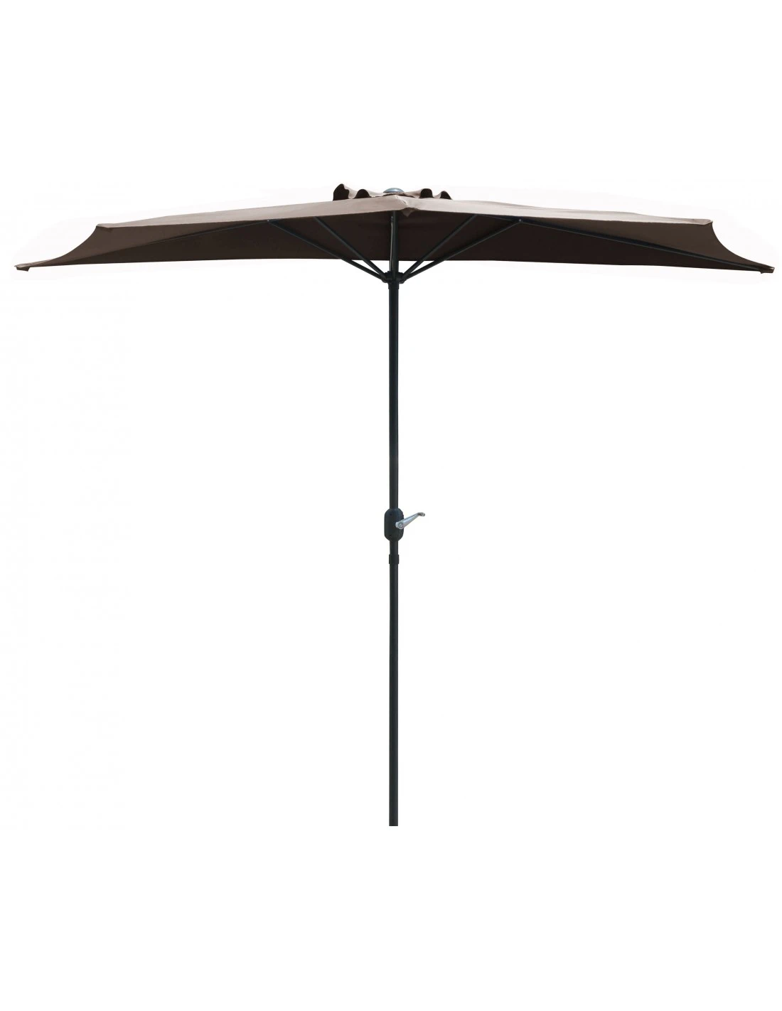 Demi Parasol 300/5 Aluminium Grey Et Polyester - Gris 6 Demi Parasol 300/5 Aluminium Grey Et Polyester - Gris - Image 4
