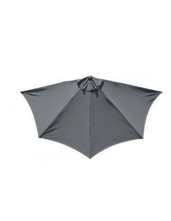 Demi Parasol 300/5 Aluminium Grey Et Polyester - Gris