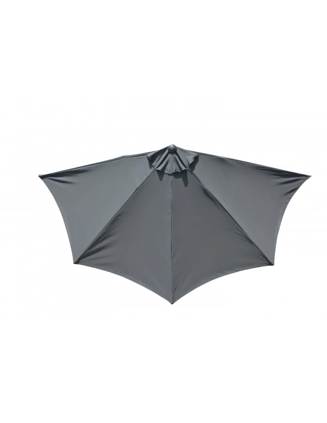 Demi Parasol 300/5 Aluminium Grey Et Polyester - Gris 3 Demi Parasol 300/5 Aluminium Grey Et Polyester - Gris