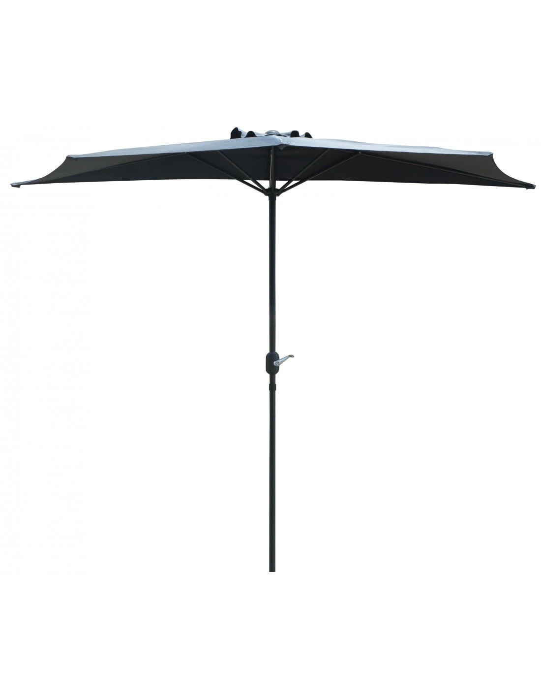 Demi Parasol 300/5 Aluminium Grey Et Polyester - Gris 4 Demi Parasol 300/5 Aluminium Grey Et Polyester - Gris - Image 2