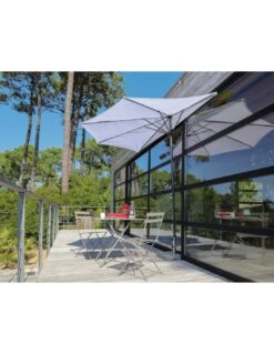 Demi Parasol 300/5 Aluminium Grey Et Polyester - Plusieurs Coloris - Ecru -Cheap Garantia || ESSCHERT DESIGN || Biohort Store demi parasol 3005 aluminium grey et polyester plusieurs coloris 8
