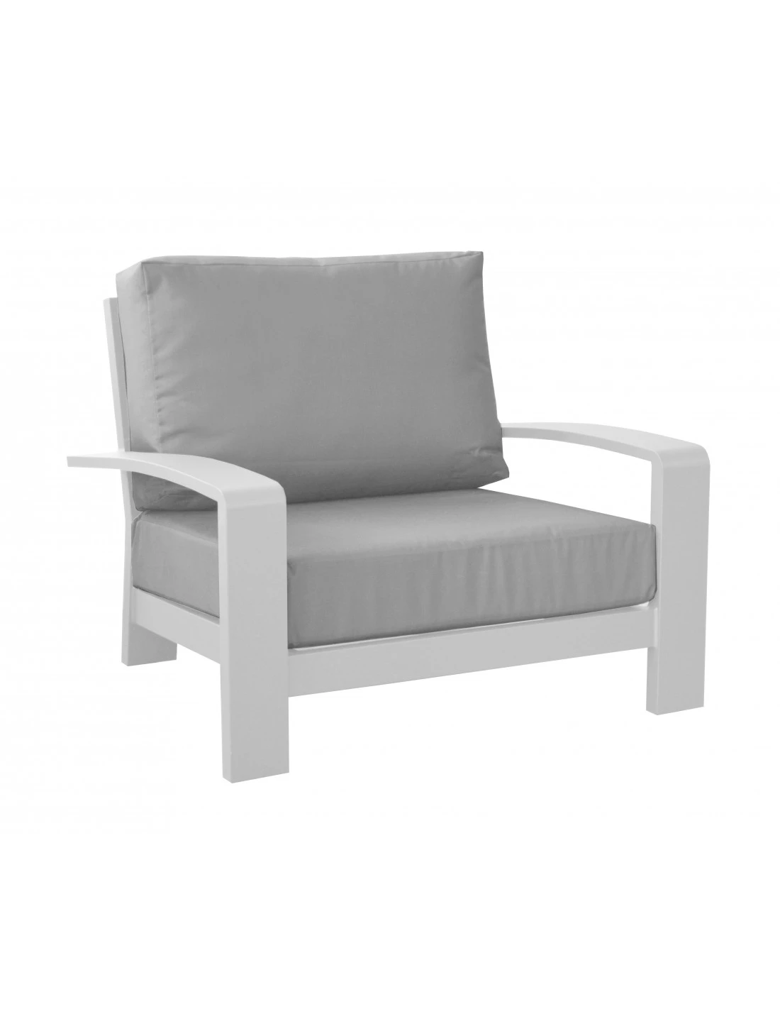 Fauteuil Cordouan En Aluminium Blanc Ou Graphite - Blanc / Gris Clair 3 Fauteuil Cordouan En Aluminium Blanc Ou Graphite - Blanc / Gris Clair