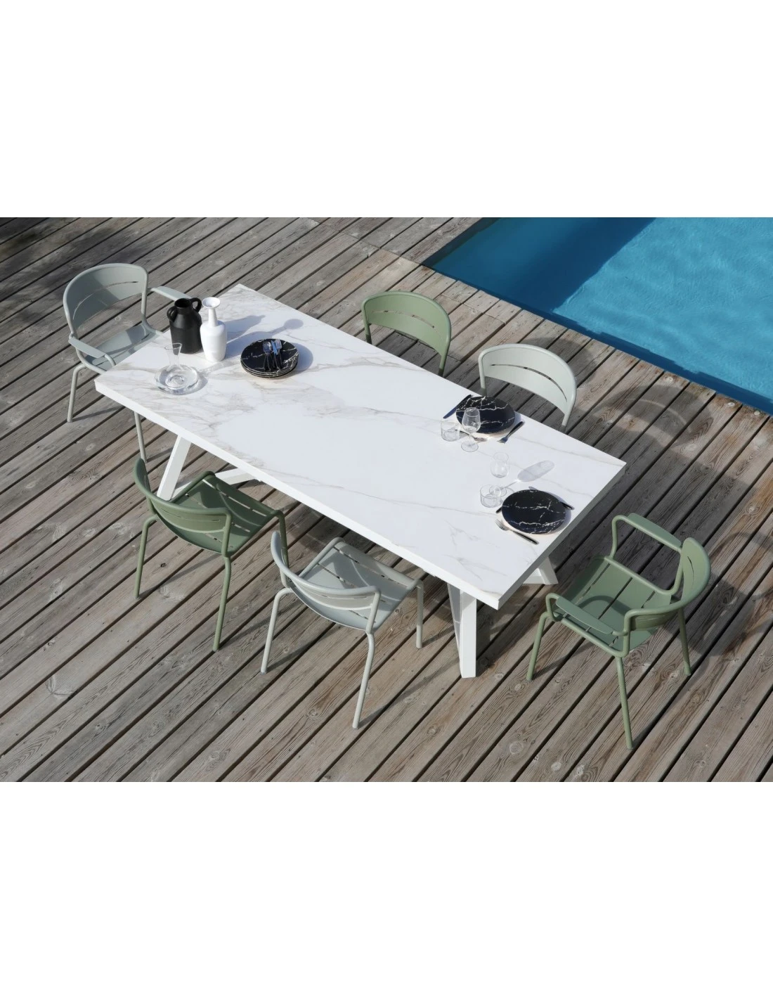 Fauteuil Haora En Aluminium, Coloris Au Choix - Océo - Amande 4 Fauteuil Haora En Aluminium, Coloris Au Choix - Océo - Amande - Image 2