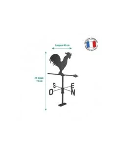 Girouette Coq Coloris Anthracite -Cheap Garantia || ESSCHERT DESIGN || Biohort Store girouette coq coloris anthracite 1