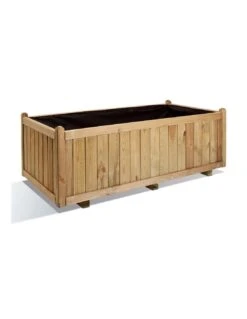 Jardinière Vendôme Au Choix Avec Feutre En Bois Traité Autoclave - 70x140xH50 Cm