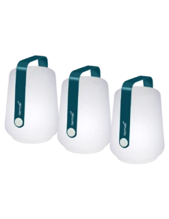 Lot De 3 Lampes D'extérieur Balad H.12cm Christian LOHNER By Fermob - Bleu Acapulco
