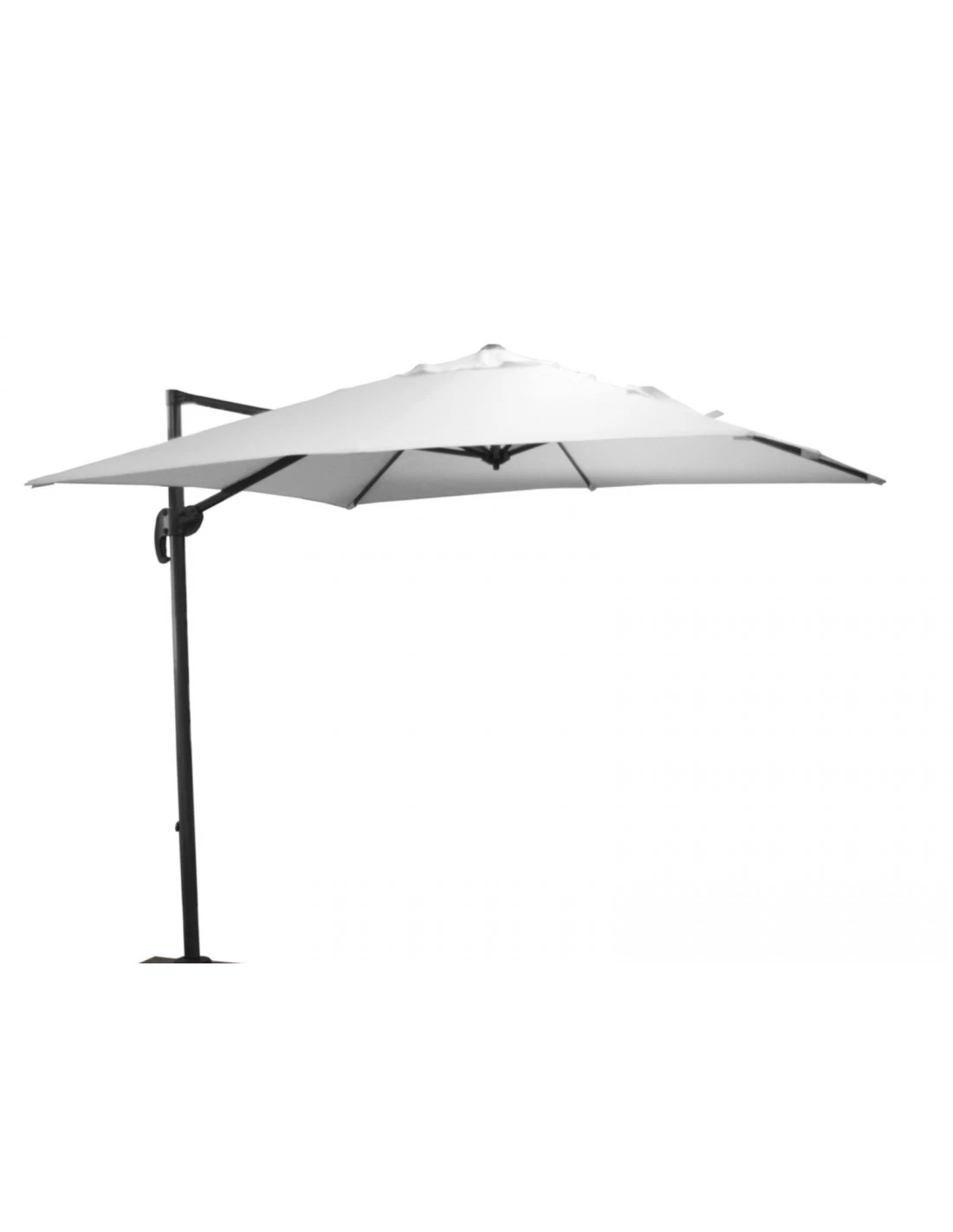 Parasol Déporté Roma 2,5 X 2,5 M - Aluminium Inclinable Et Rotatif - Grey / Ecru 3 Parasol Déporté Roma 2,5 X 2,5 M - Aluminium Inclinable Et Rotatif - Grey / Ecru