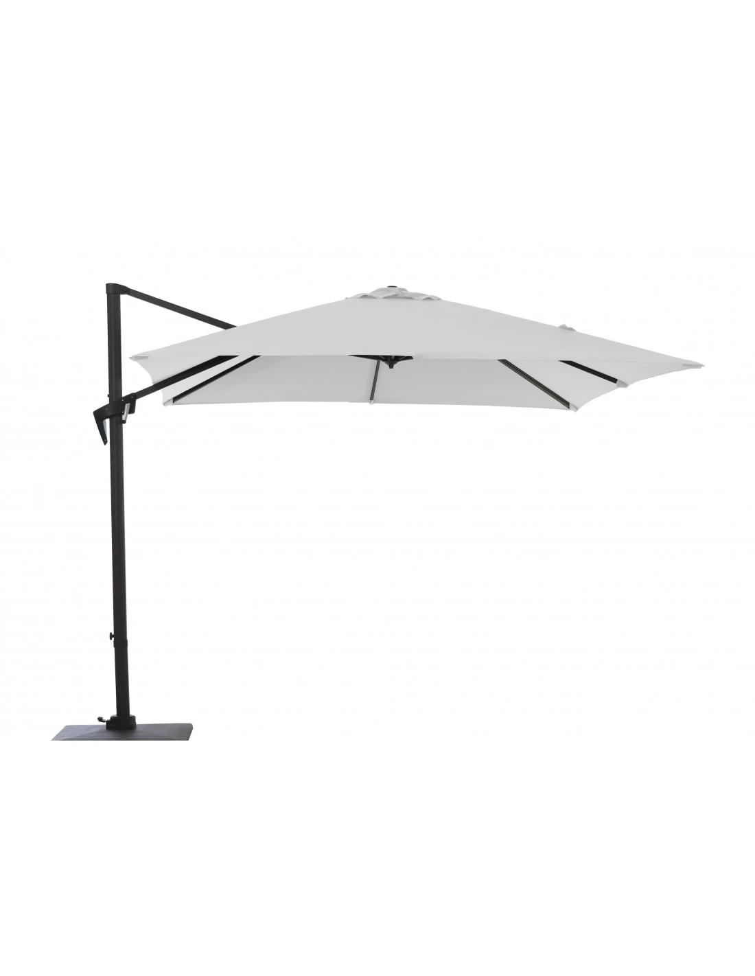 Parasol Déporté Roma 2,5 X 2,5 M - Aluminium Inclinable Et Rotatif - Grey / Ecru 5 Parasol Déporté Roma 2,5 X 2,5 M - Aluminium Inclinable Et Rotatif - Grey / Ecru - Image 3