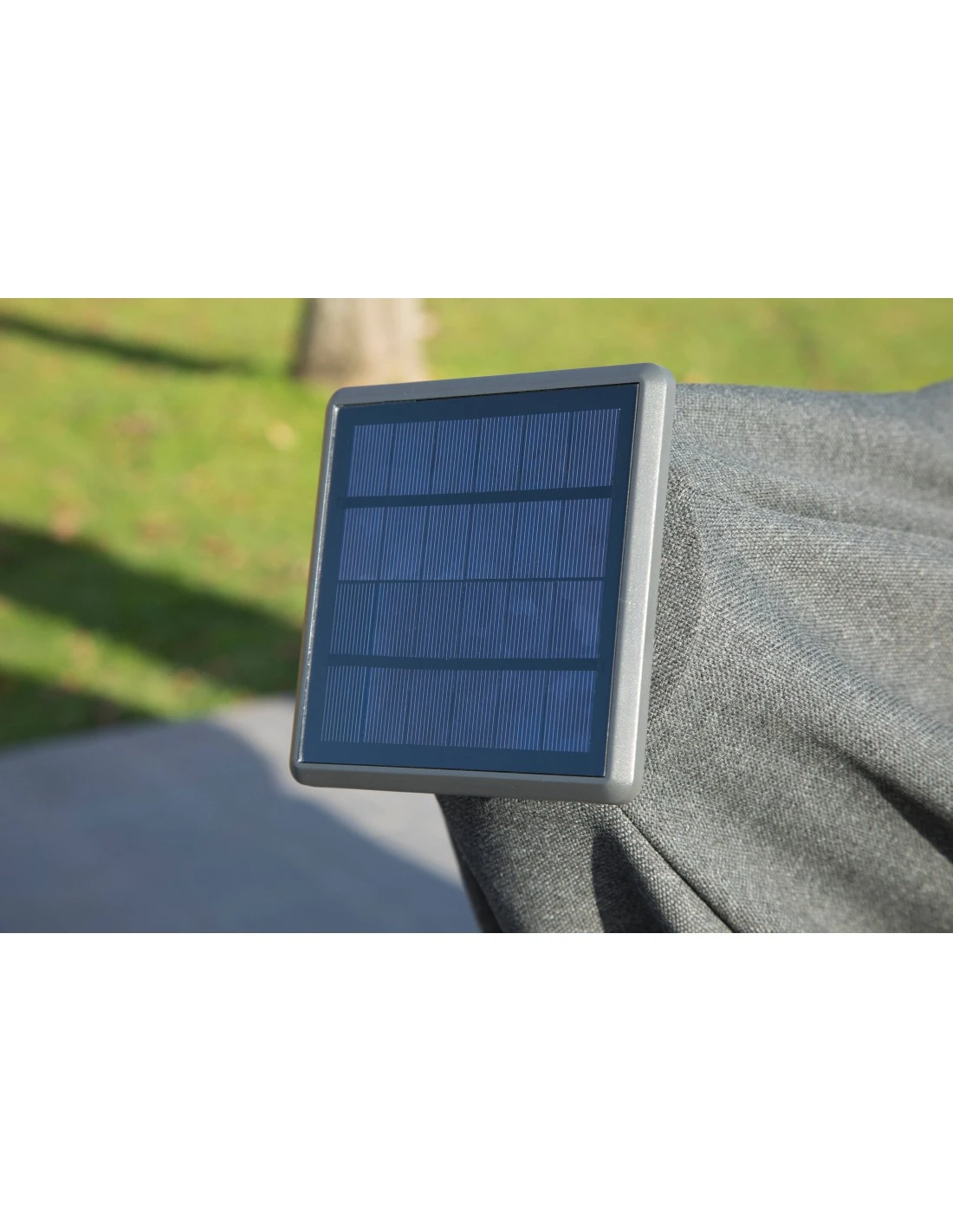 Parasol Déporté Roma 2,7 X 2,7 M LED Inclinable - Grey / Taupe 4 Parasol Déporté Roma 2,7 X 2,7 M LED Inclinable - Grey / Taupe - Image 2