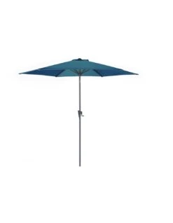 Parasol Droit Rond Tilt Ø3 M En Aluminium - Bleu