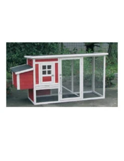 Poulailler Cottage 2 Rouge Et Blanc