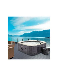 Spa Gonflable Carré Bulles Ardoise Pour 4 Personnes -Cheap Garantia || ESSCHERT DESIGN || Biohort Store spa gonflable carre bulles ardoise pour 4 personnes 5