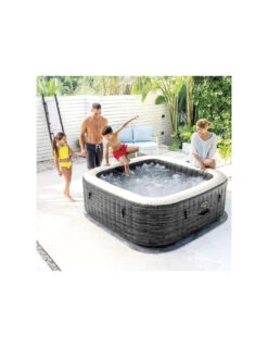 Spa Gonflable Carré Bulles Ardoise Pour 4 Personnes -Cheap Garantia || ESSCHERT DESIGN || Biohort Store spa gonflable carre bulles ardoise pour 4 personnes 9