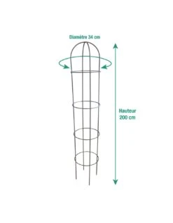 Tipis "obélisque" Anthracite Au Choix - 1.5 M -Cheap Garantia || ESSCHERT DESIGN || Biohort Store tipis obelisque anthracite au choix 9